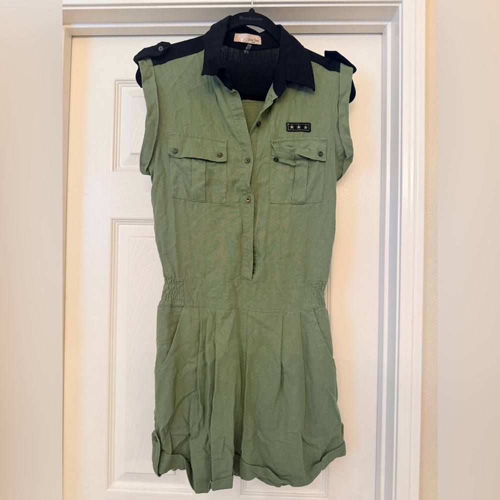 ✨ Olive Green Utility Romper ✨